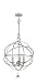 Gold Coast Lighting Solaris Collection 3-Light Mini Chandelier, Olde Silver