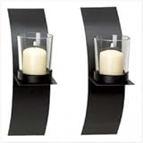 IMAGE OF Modern Art Candle Sconce Set