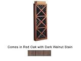 Wine Cellar Innovations Designer Series Collection Red Oak with Dark Walnut Stain Solid Diamond Cube 72x24x13-in.