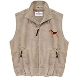 Men's Lined Airedale Terrier Fleece Vest
