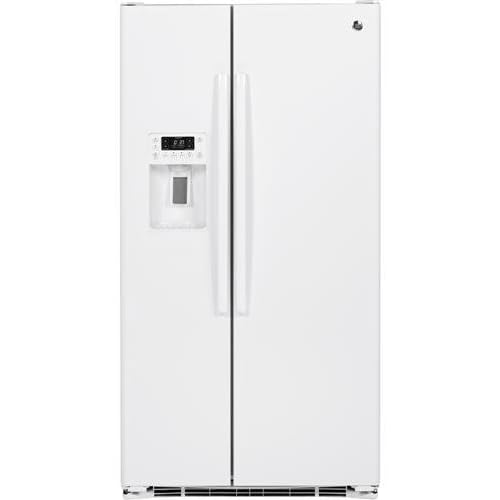 Best Price GE PZS23KGEWW Profile 23.3 Cu. Ft. White Counter Depth Side-By-Side Refrigerator