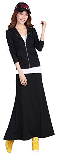 cmy select パーカー ＆ マキシスカート 上下セット ジャージ ロングスカート セットアップ