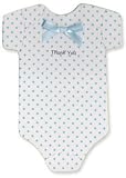 Onesie Thank-you Cards - Aqua Stars - Baby Boy