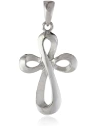 14k Gold Cross 7.8mm Wide Pendant Charm
