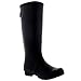 Womens Adjustable Back Tall Waterproof Winter Rain Wellies Wellington Boots - Black - 9 - 40 - CD0013