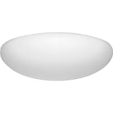 Progress Lighting P7307-60 White Contoured Acrylic Clouds Float Off The Ceiling Regressed White Chassis Wall Or Ceiling Mount with Standard 120 Volt Normal Power Factor Ballasts, White