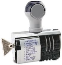 Identity Group T2754 Rubber 11-Message Dial-A-Phrase Stamp, Dater, Conventional, 2 x 3/8