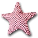 Tadpoles Classics Gingham Red - Star Throw Pillow