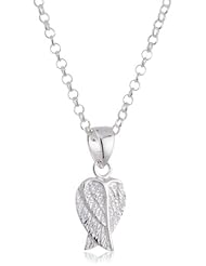 VINANI brand Germany 925 Sterling Silver Women Pendant small Angel Wing with Cable Link Chain Necklace ADF-T