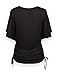 ReliBeauty Women's Flutter Sleeve Solid Tops (8-10, Black)