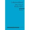 Max Frisch: Homo Faber. Lekt�reschl�ssel