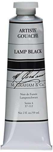 M. Graham 2-Ounce Tube Gouache Paint, Lamp Black