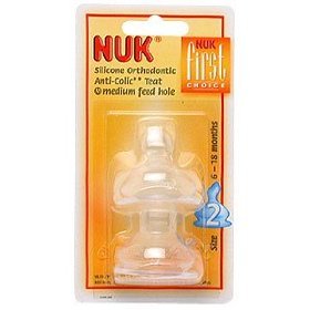 NUK First Choice Silicone Teat Size 2 Medium Hole