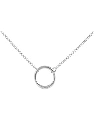 Sterling Silver Circle of Life Necklace, 16 inches