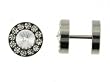 Stainless Steel Fake Plugs with Clear Crystals - 16G Stud - 10MM - Sold as a pair Stainless Steel Fake Plugs with Clear Crystals - 16G Stud - 10MM - Sold as a pair