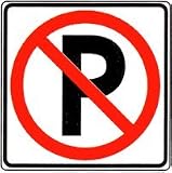 Metal traffic Sign: Square No Parking Signs (with Symbol), Size=12
