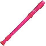 Ravel EM570PK Transparent Recorder with Cleaning Rod and Bag, Pink