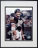 Mike Ditka Player Double Matted 8 X 10 Photograph in Black Anodized Aluminum Frame