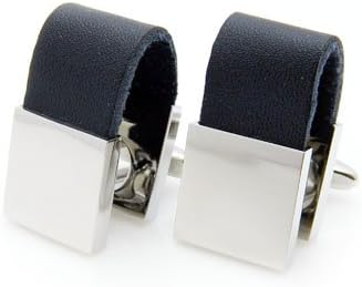 Sale - Wrap Around Leather Cufflinks (Black)