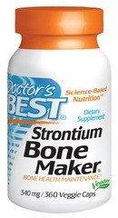 Doctor's Best Strontium Bone Maker Capsules, 340 mg, 360 Count