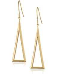 Sterling Silver Elongated Pyramid Dangle Drop Earrings