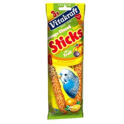 Vitakraft Orange Glazed Fancy Sticks with Fruit For Parakeets by Vitakraft