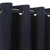 IMAGE OF Sunbrella Outdoor Curtain with Grommets - Navy - 54x84