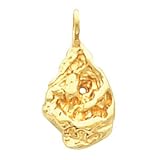 Cleversilver's 14K Yellow Gold Nugget Pendant