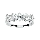14k White Gold Moissanite Anniversary Band Ring 1ct Sz 6 - JewelryWeb