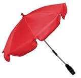 from uv parasol Red UNIVERSAL CLAMP BUGGY / PRAM PARASOL with UV Protection