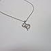 Charm Rhodium Plated Half with Cubic Zirconia Cz Diamond Accent Sterling Silver Open Heart Pendant Necklace for Women or for Girlfriend with Chain18