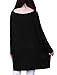 Allegra K Ladies Round Neck Long Dolman Sleeve Stretchy Loose Casual Blouse Large / US 14 Black