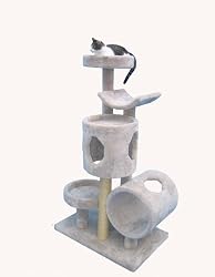 Molly and Friends "Jungle Gym" Premium Handmade 5-Tier Cat Tree with Sisal, Model 23L42, Beige