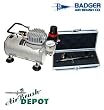 BADGER Renegade Velocity - R1V Set Airbrushing System with AirBrush-Depot TC-20 Tankless Air Compressor & 6-ft hose Kit