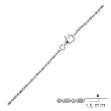 1.5mm Sterling Silver Bar & Ball Chain in 16, 18, 20, 24 and 30 lengths, #8418