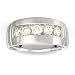 1 1/4 Carat Diamond Men's 18k White Gold Wedding Ring