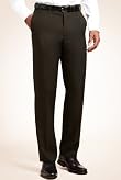 Active Waistband Straight Leg Flat Front Travel Trousers [T18-3354-S]