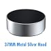 EzFoto 37mm Silver Screw-in Metal Lens Hood Shade for Olympus M.ZUIKO DIGITAL 45mm 1:1.8 lens