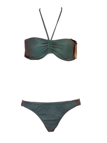 Radio Fiji Two-piece Bandeau Bikini Aqua Large