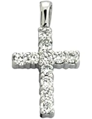 14K White Gold 0.35cttw Round Diamond Pendant