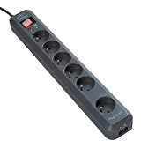 Multiprise 5 plots - parafoudre + protection fax modem