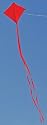 Into The Wind Red Classic Hata Diamond Kite Made in the USA