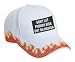 DON'T LET FRIENDS MISS OUT ON HEAVEN Adult White Hat with Red Flames FIRE