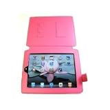 NEW! PINK! Protective Leather iPad Case with Magnetic Flap for Security and Ease of Use. BUILT IN KICKSTAND great for Movie Watching and Book Reading!!