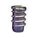 Zinc Threaded Insert, UNC Threads, HRC82 Hardness, #8-32 Threads, 10mm Length, 41000 psi Tensile Strength, Made In US, Pack Of 100