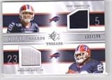 2009 SP Threads Dual Threads #EL Trent Edwards / Marshawn Lynch - Buffalo Bills (Piece of Authentic Jersey - Serial #d to 199) (Football Cards)