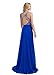 Promonline long prom dresses chiffon beaded jewel evening gowns