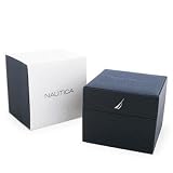 New Nautica Gents Chronograph Watch A45001G Halyard Rose Gold, Black Ion Plated & Silver Stainless Steel Link Bracelet with Uni-Directional Turning Bezel