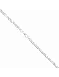 Genuine .925 Sterling Silver 3mm Round Spiga Chain 24 Inch Length 21 Grams. 100% Satisfaction Guaranteed.