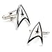 Cufflinks Inc. Men's Star Trek Sheild Cufflink, White/Black, One Size